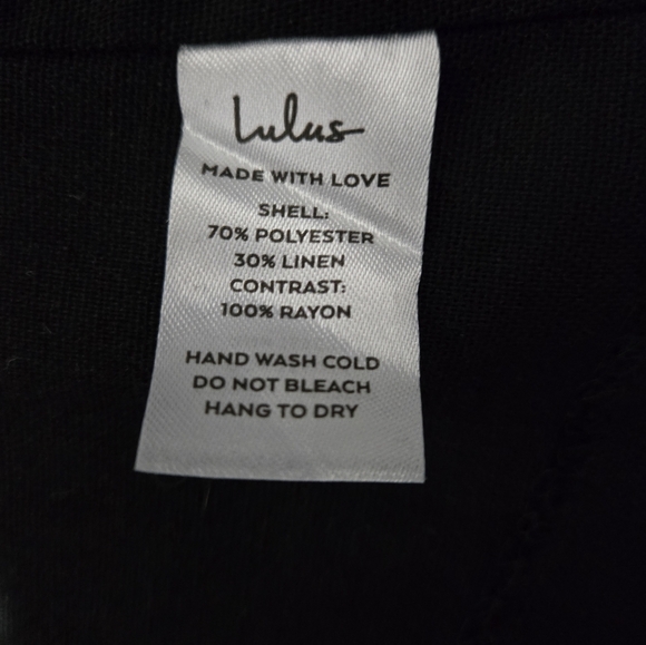 LULUS Miss Punctuality Lightweight Linen Blend Blazer In Black Size Large - Picture 12 of 12